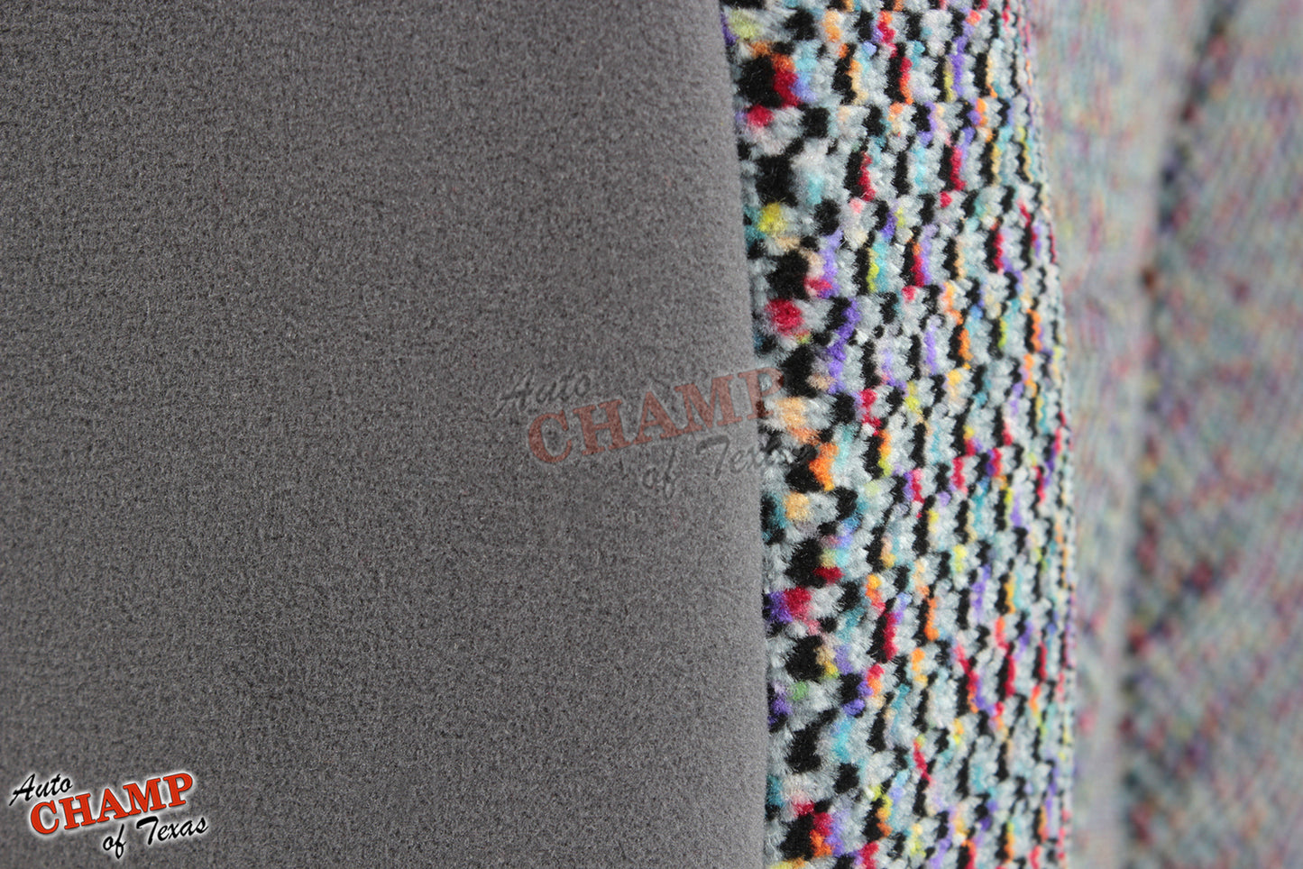 1998 2001 dodge ram 1500 slt laramie seat cover cloth light gray material closeup
