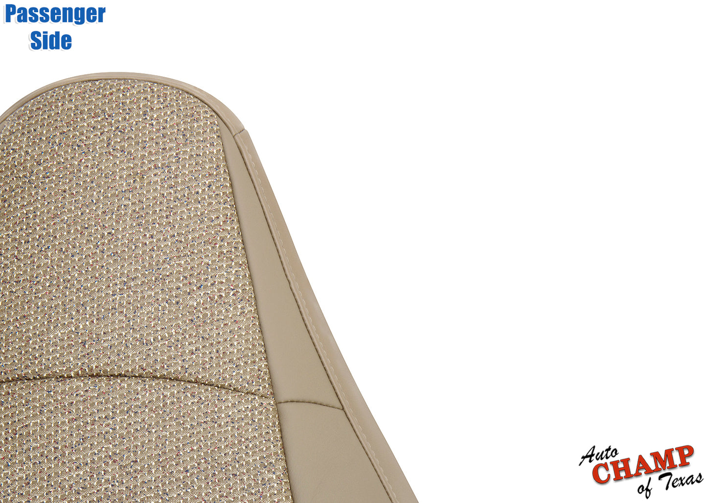 97 06 jeep wrangler passenger seat backrest tan camel close up