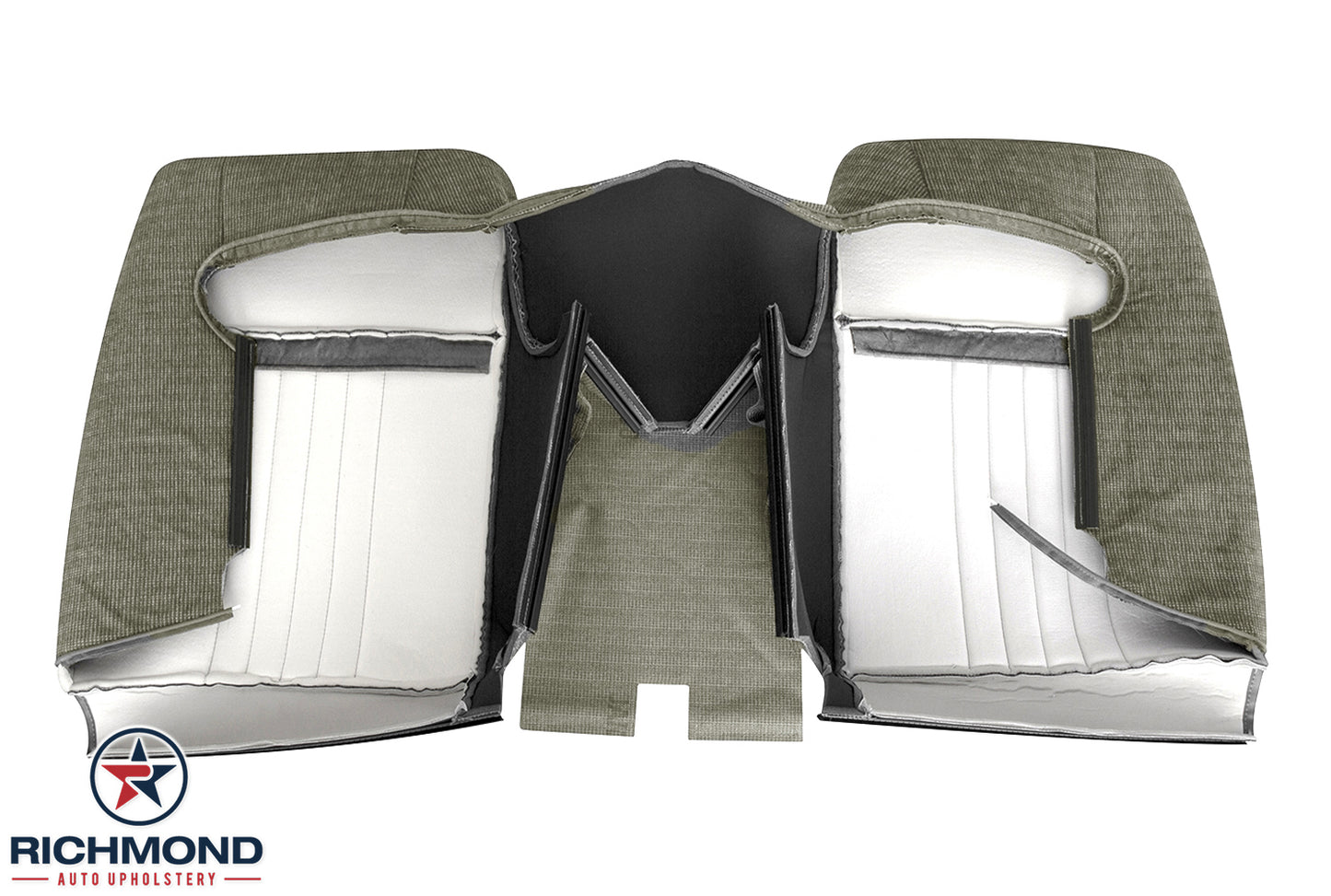 1987-1991 Ford F-150 F-250 F-350 XLT - Bottom/Lean Back Bench Seat Cloth Covers Tan