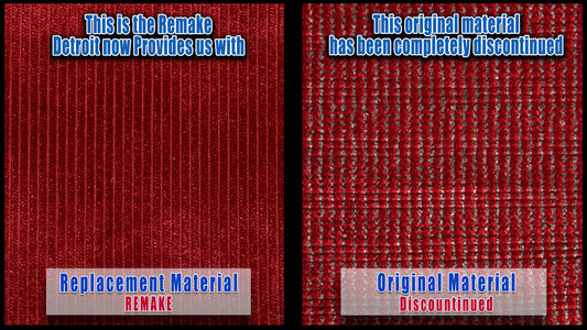 1987-1991 Ford F-150 F-250 F-350 XLT - Bottom/Lean Back Bench Seat Cloth Covers Red