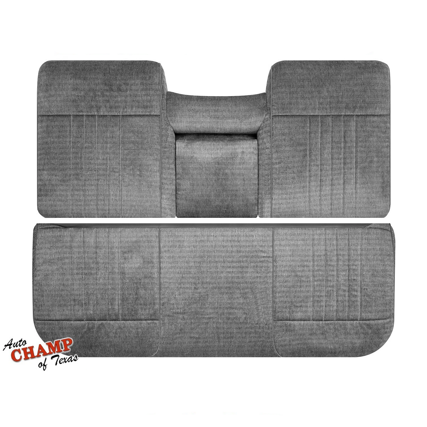 1987-1991-Ford-F150-F250-F350-XLT-Bottom-Lean-Back-Bench-Seat-Cloth-Covers-Gray16