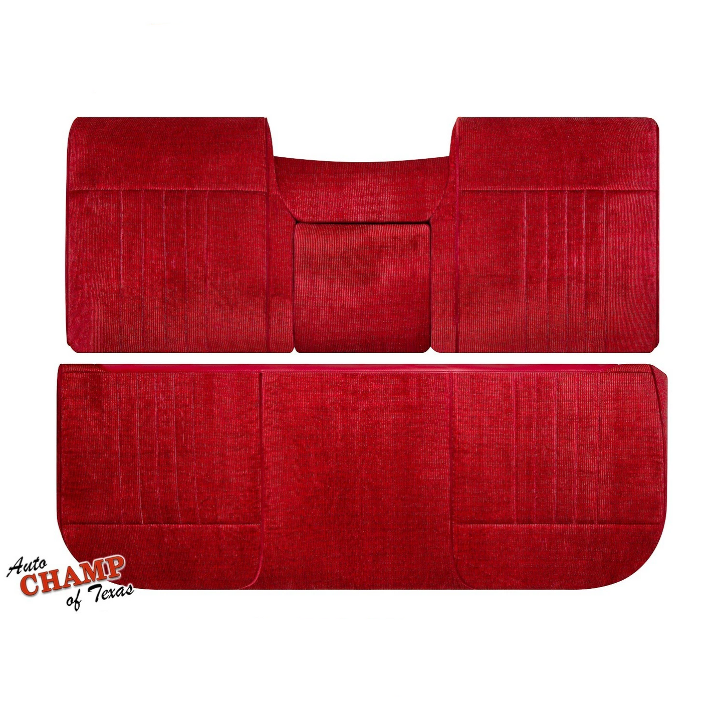 1987-1991-Ford-F150-F250-F350-XLT-BottomLean-Back-Bench-Seat-Cloth-Covers-Red9NOLOGO
