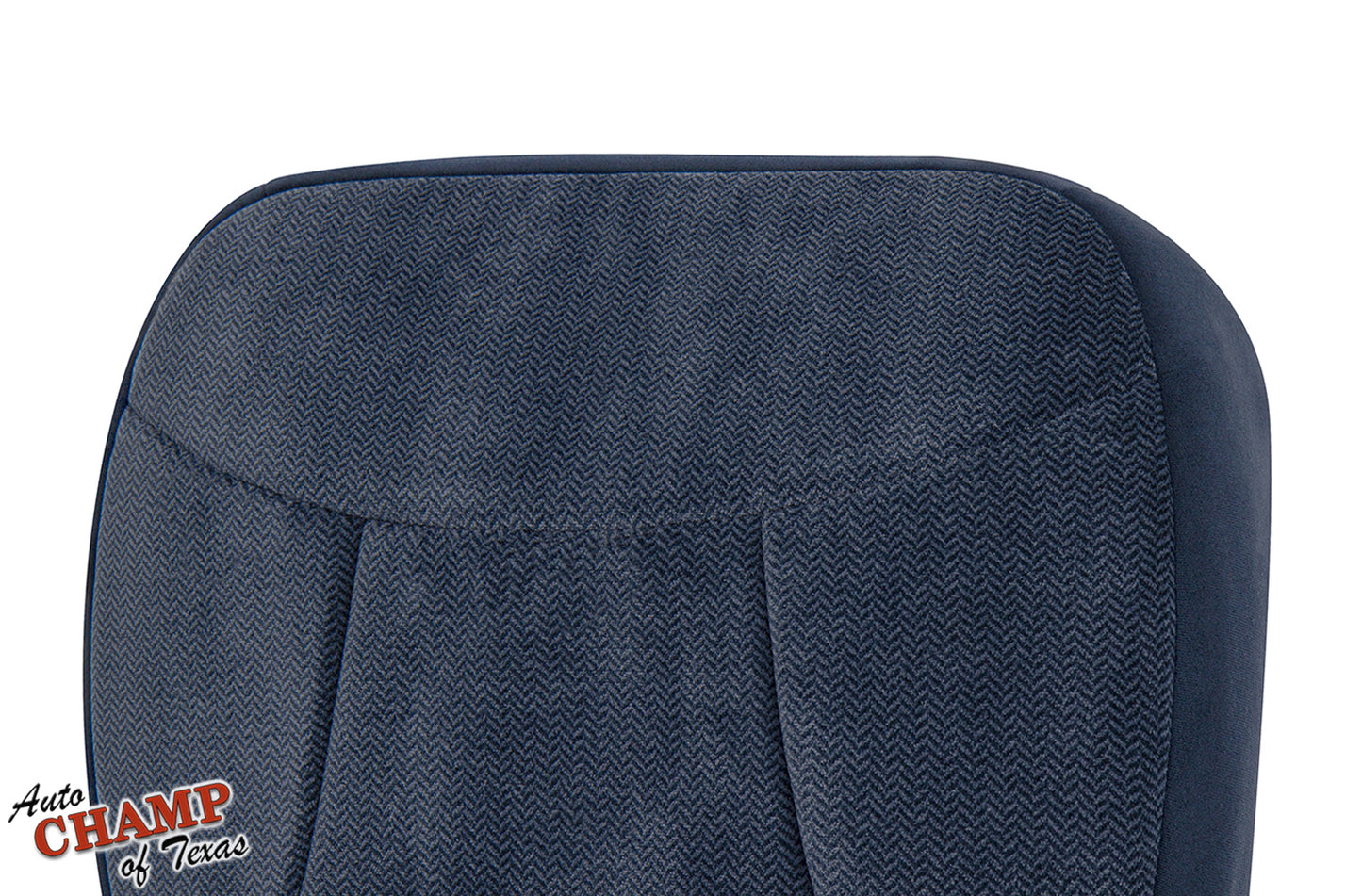 ford bronco xlt driver side bottom cloth seat cover blue front view