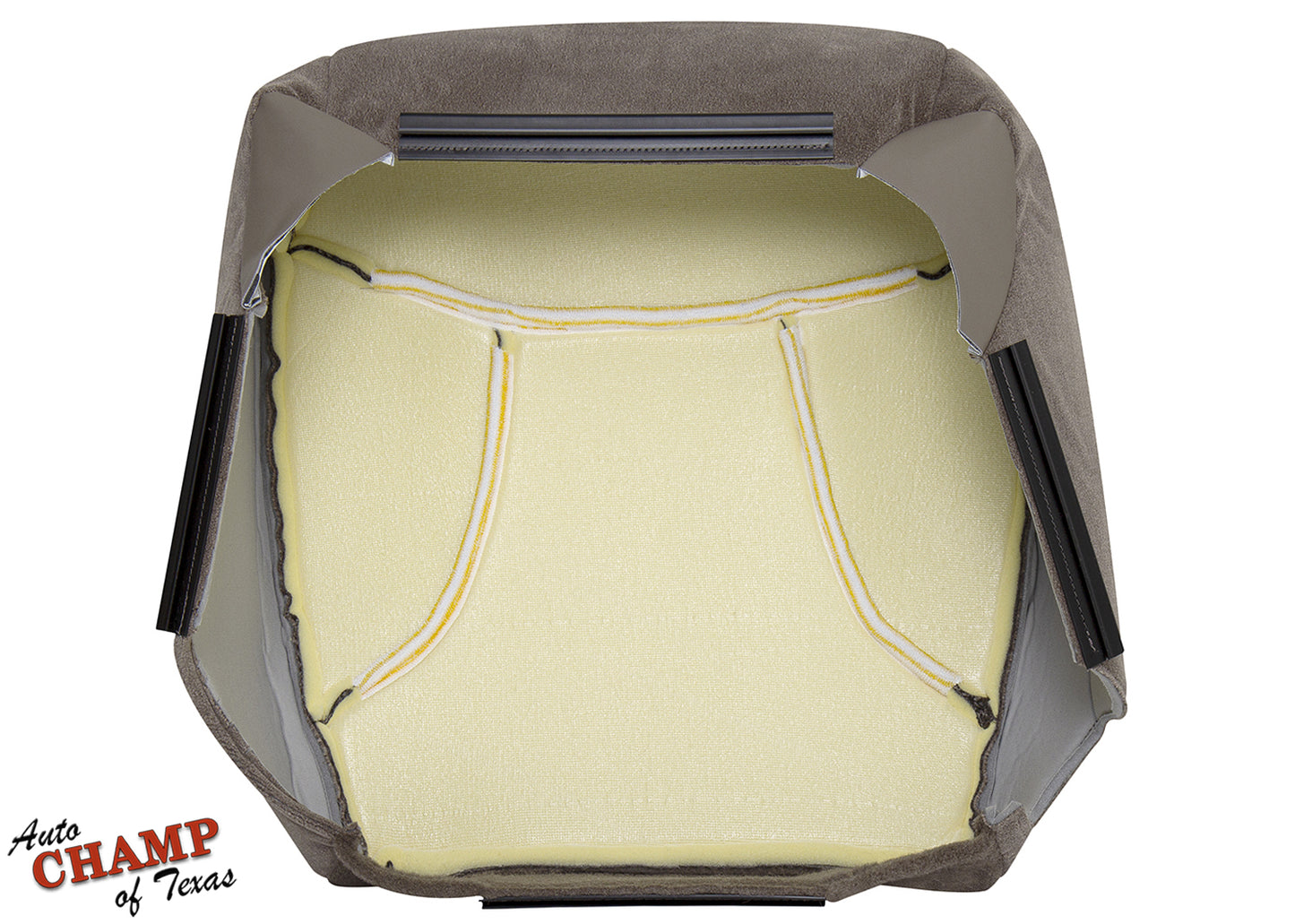 1992-1993 ford bronco xlt driver side bottom cloth seat cover tan underside view