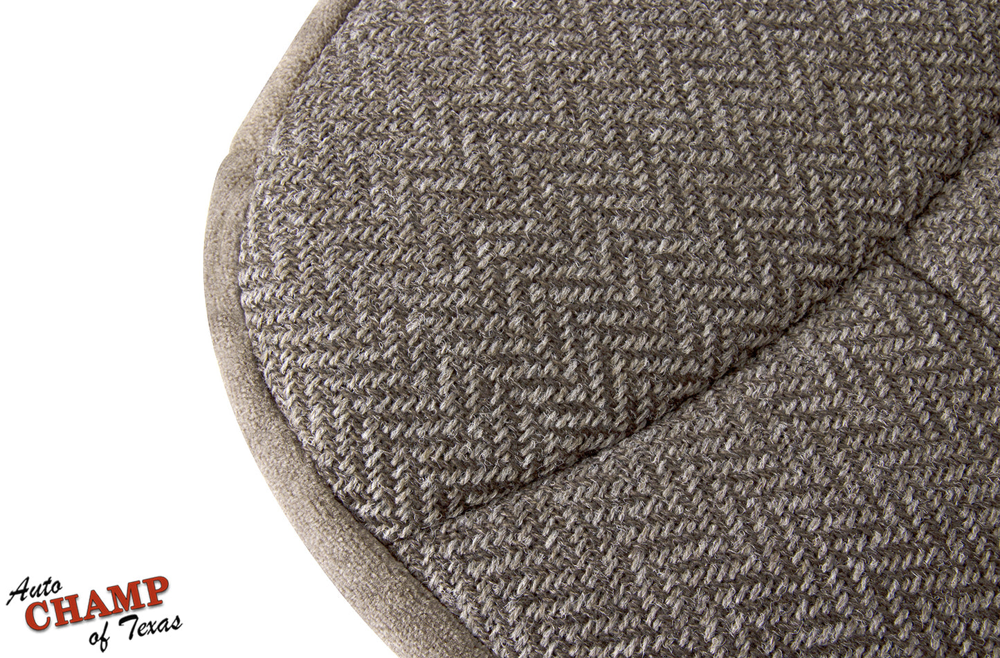 1992-1993 ford bronco xlt driver side bottom cloth seat cover tan close-up