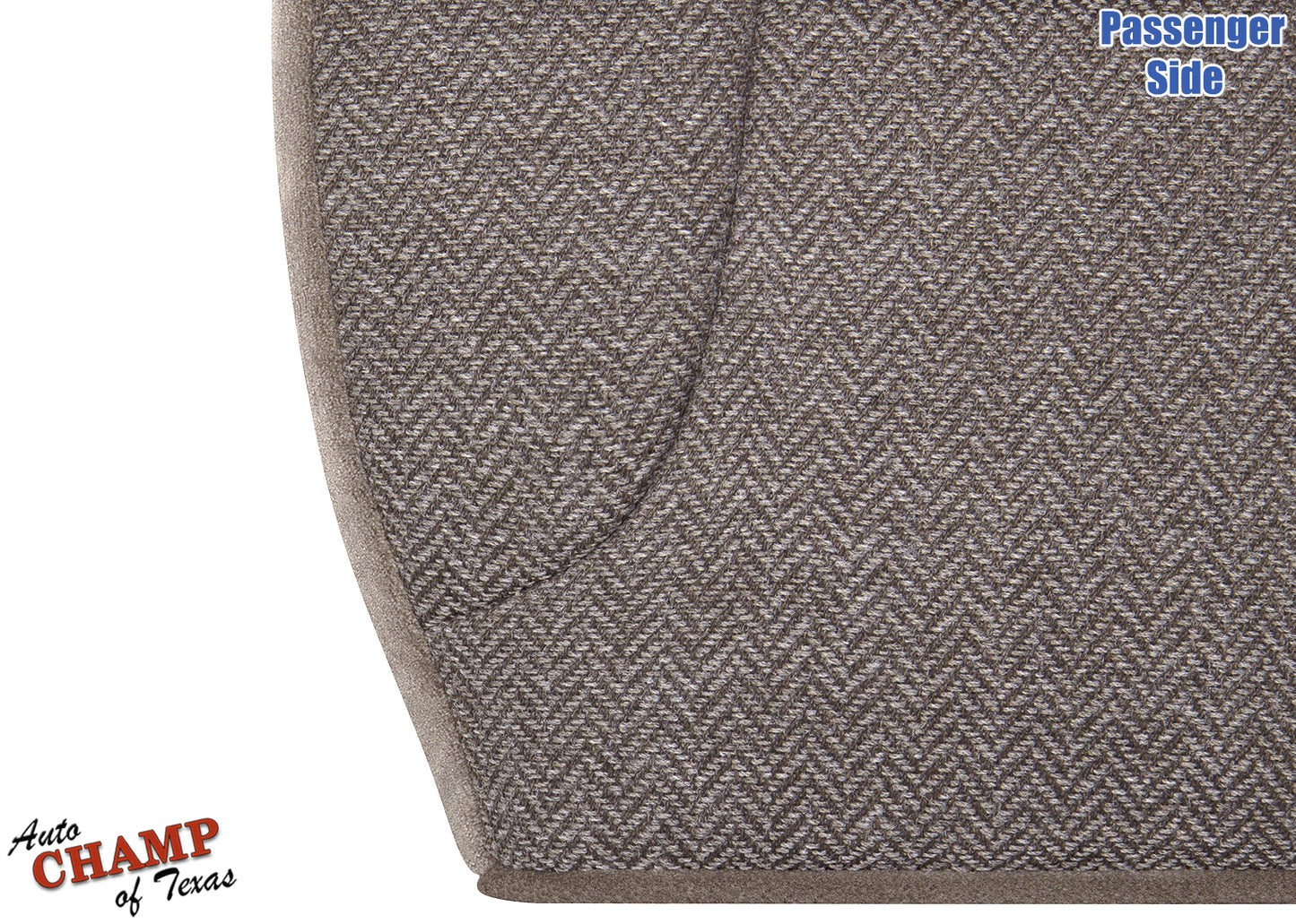 1992-1993 ford bronco xlt passenger side bottom cloth seat cover tan close-up