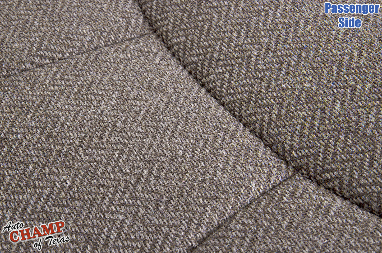 1992-1993 ford bronco xlt passenger side bottom cloth seat cover tan close-up texture