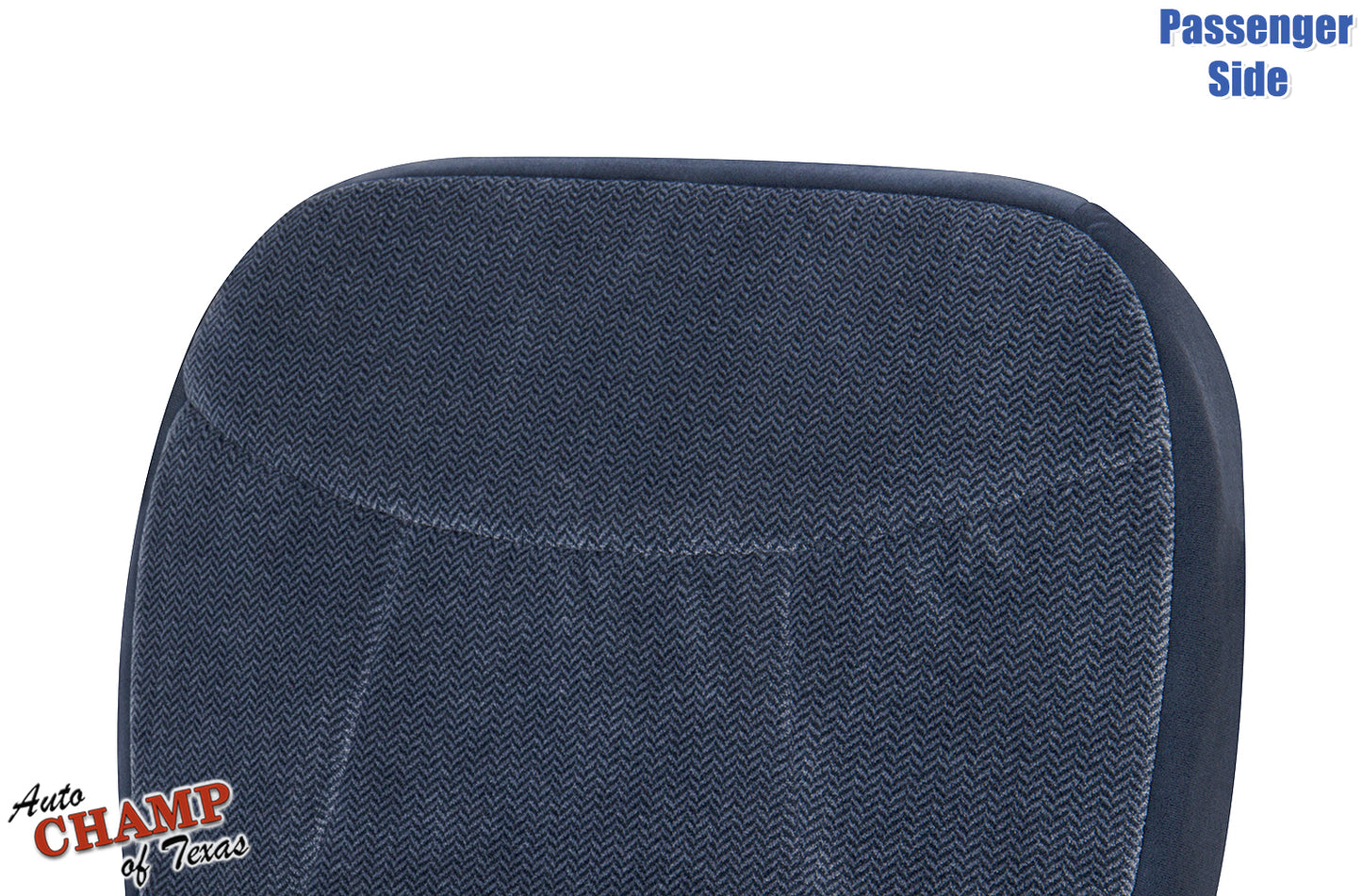 1992-1993 Ford Bronco XLT passenger side bottom replacement seat cover blue fabric