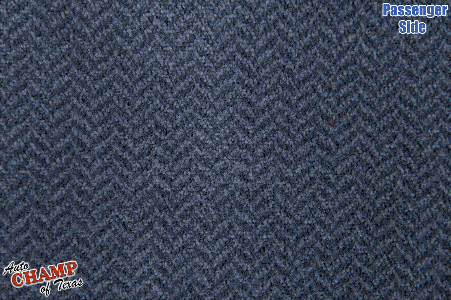1992-1993 Ford Bronco XLT passenger side bottom seat cover fabric texture close-up blue cloth