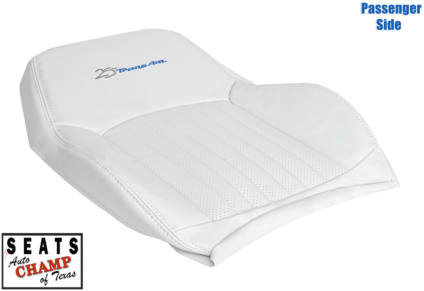 seat stitching detail white trans am 1994 leather cover