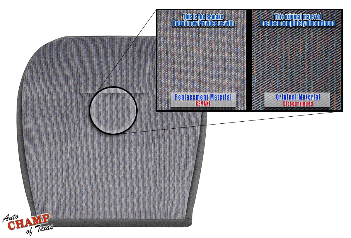 driver bottom cloth seat ford f550 1994 1997 gray