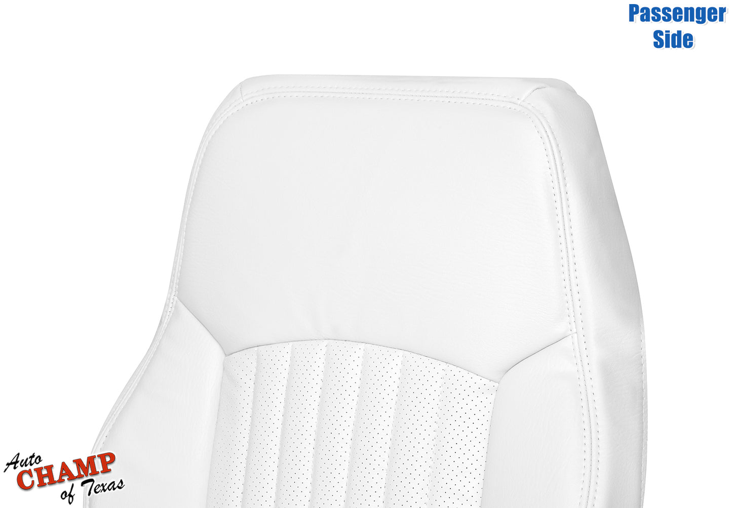 driver side white leather lean back seat cover firebird