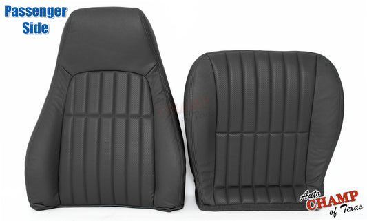 camaro z28 leather seat covers black stitched oem fit 2000 2002