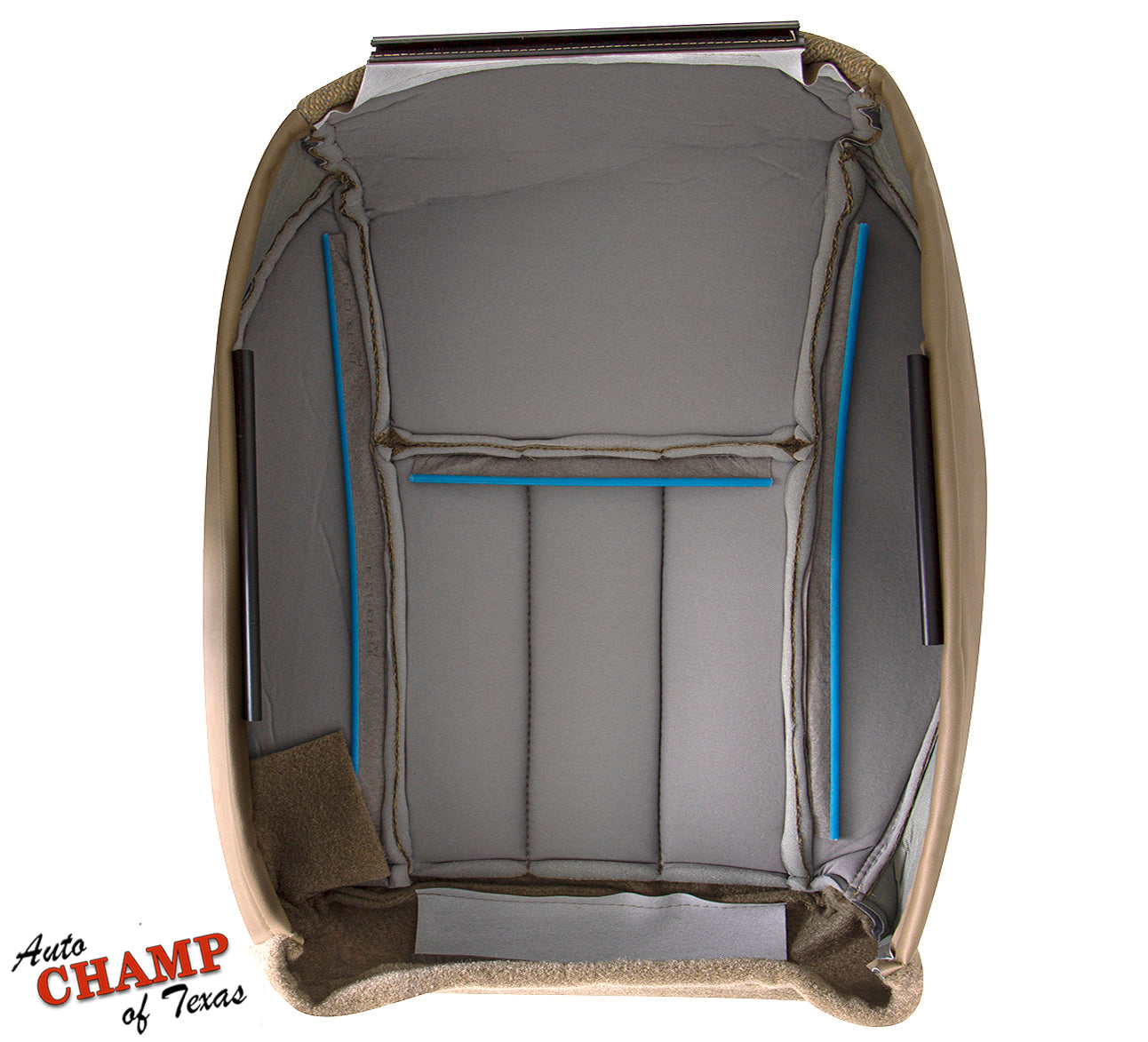 1997-1998 jeep cherokee classic driver bottom seat cover replacement tan saddle underside view