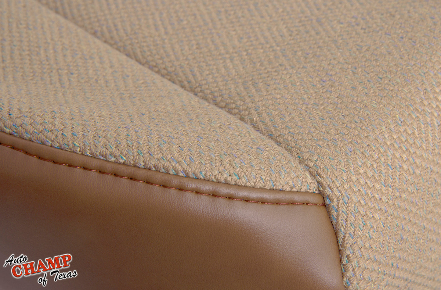 1997-1998 jeep cherokee classic driver bottom seat cover replacement tan saddle stitching detail