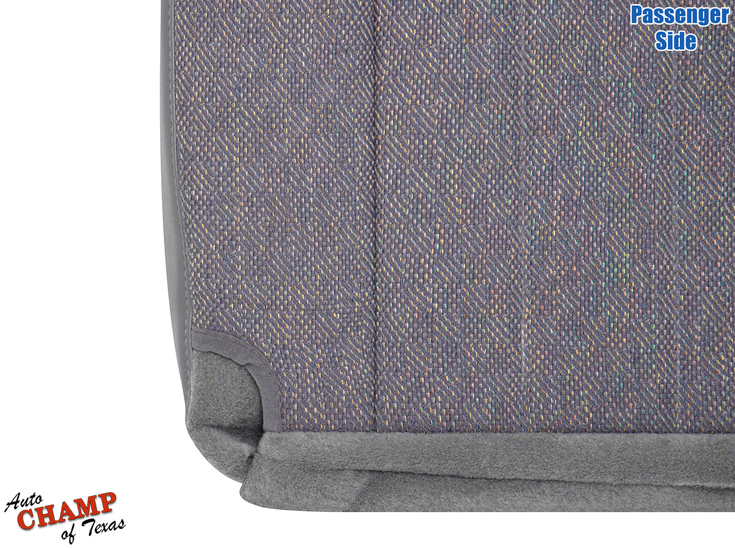 passenger side bottom cloth seat cover mist gray for 1997-1998 jeep cherokee classic with fabric texture and edge detail