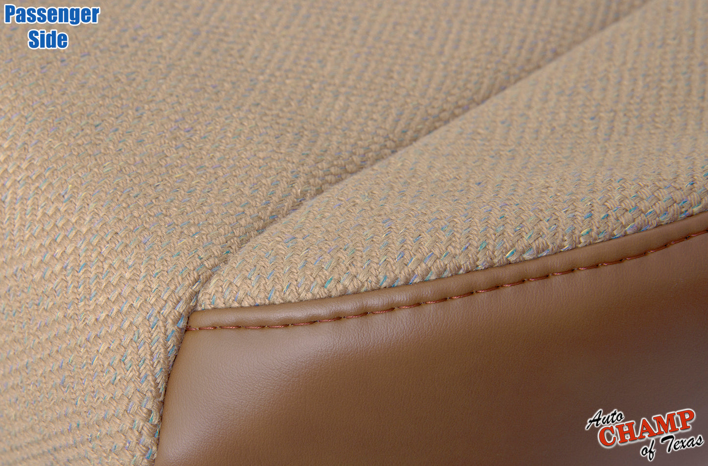 1997-1998 jeep cherokee classic passenger seat cover tan cloth detailed stitching