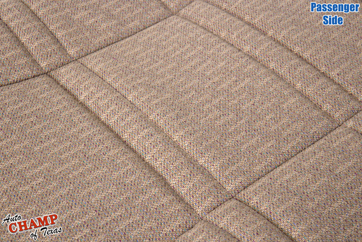 1997-1998 Jeep Cherokee Sport SE passenger bottom seat cover tan saddle replacement close-up