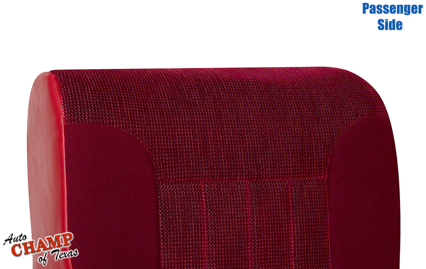 closeup crimson red cloth dodge ram seat bottom