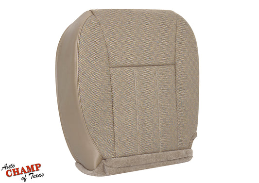 1999-2001 Jeep Cherokee Classic driver side bottom replacement cloth seat cover in tan camel, showcasing quality stitching and texture.