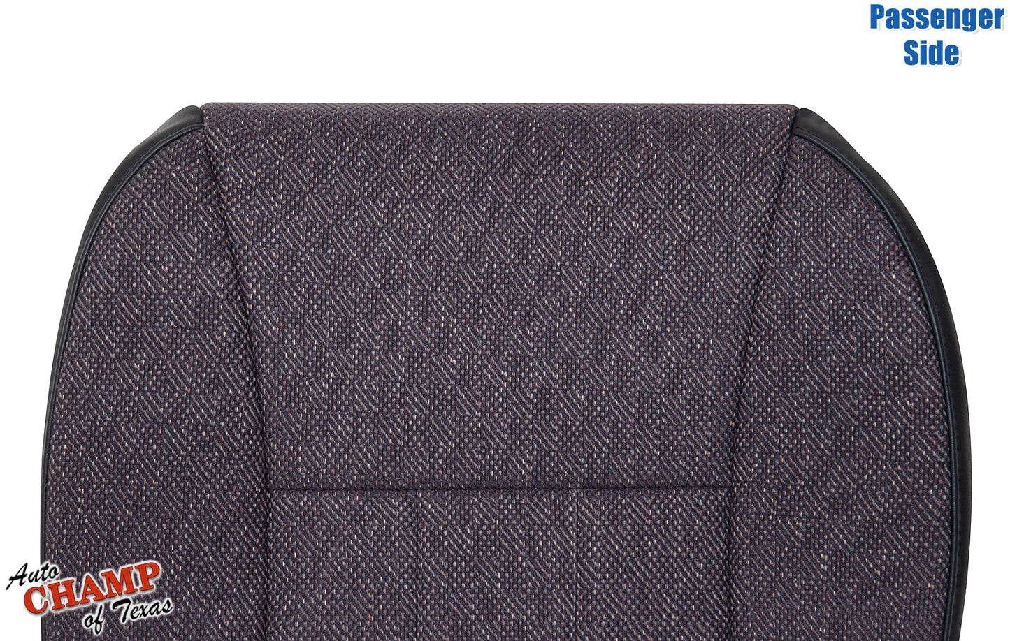 1999-2001 jeep cherokee classic passenger side bottom cloth seat cover dark gray close-up view