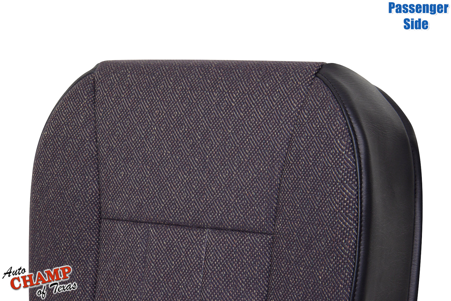 1999-2001 jeep cherokee classic passenger side bottom cloth seat cover dark gray close-up
