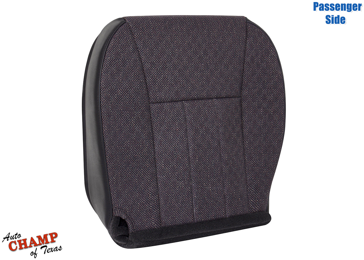 1999-2001 jeep cherokee classic passenger side bottom replacement cloth seat cover dark gray with black vinyl