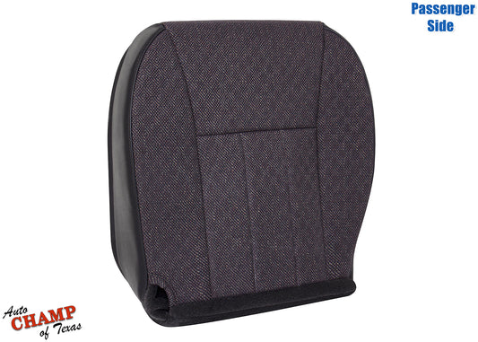 1999-2001 jeep cherokee classic passenger side bottom replacement cloth seat cover dark gray with black vinyl