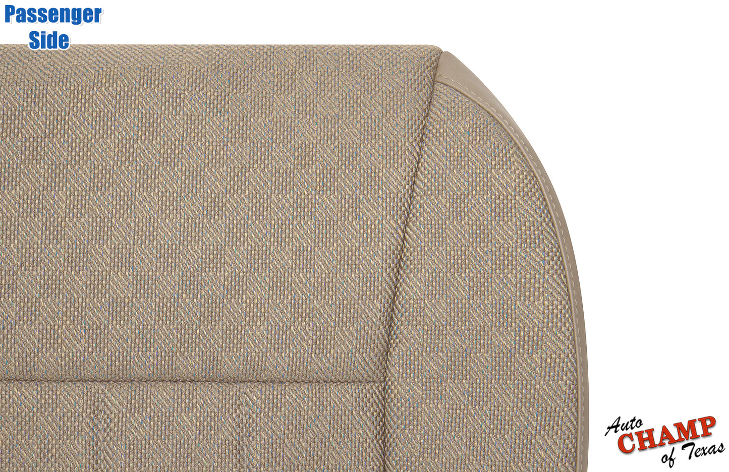 Passenger side tan camel cloth seat bottom replacement for Jeep Cherokee.
