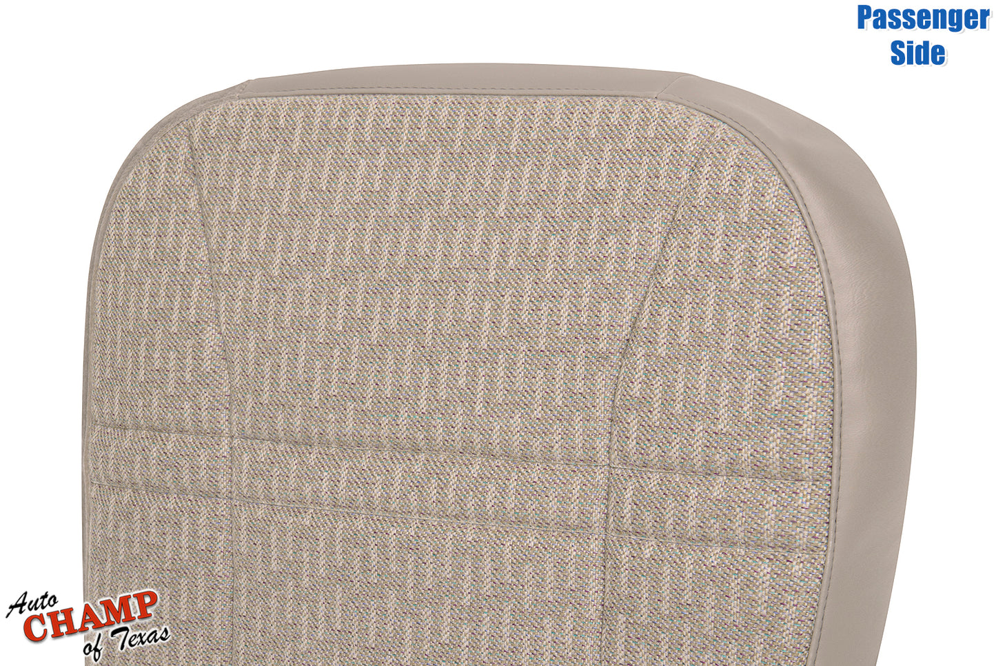 close-up of 1999-2001 jeep cherokee passenger seat replacement bottom tan cloth