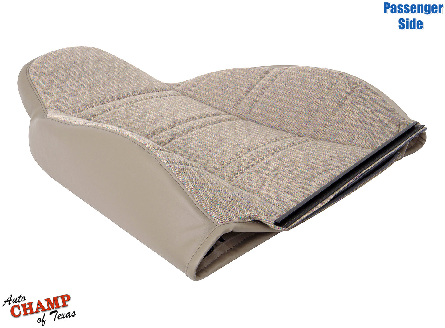 1999-2001 jeep cherokee passenger side tan cloth seat bottom replacement angled view