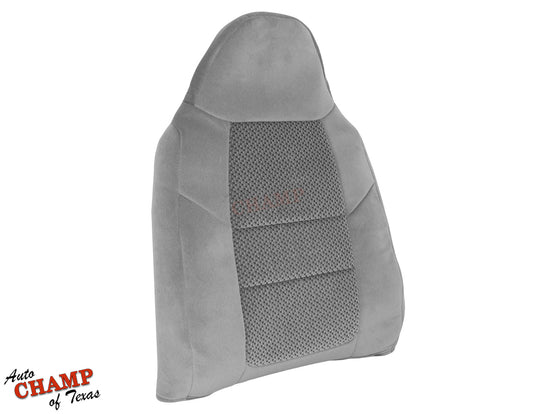 2001 ford f-250 xlt crew cab driver lean back gray cloth oem seat cover upgrade
