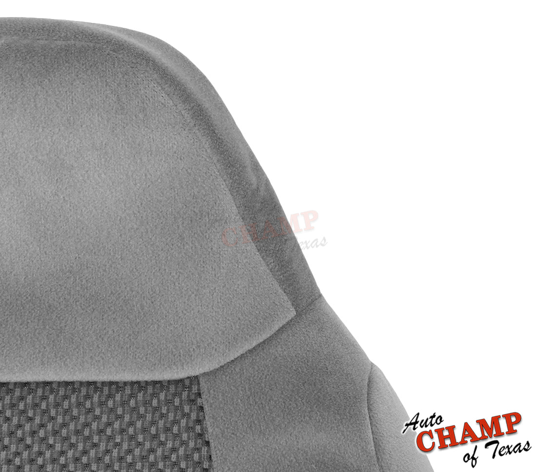 2001 ford f-250 xlt crew cab driver lean back gray cloth seat cover replacement