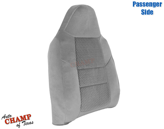 2001 ford f-250 xlt crew cab passenger lean back gray cloth oem seat cover upgrade