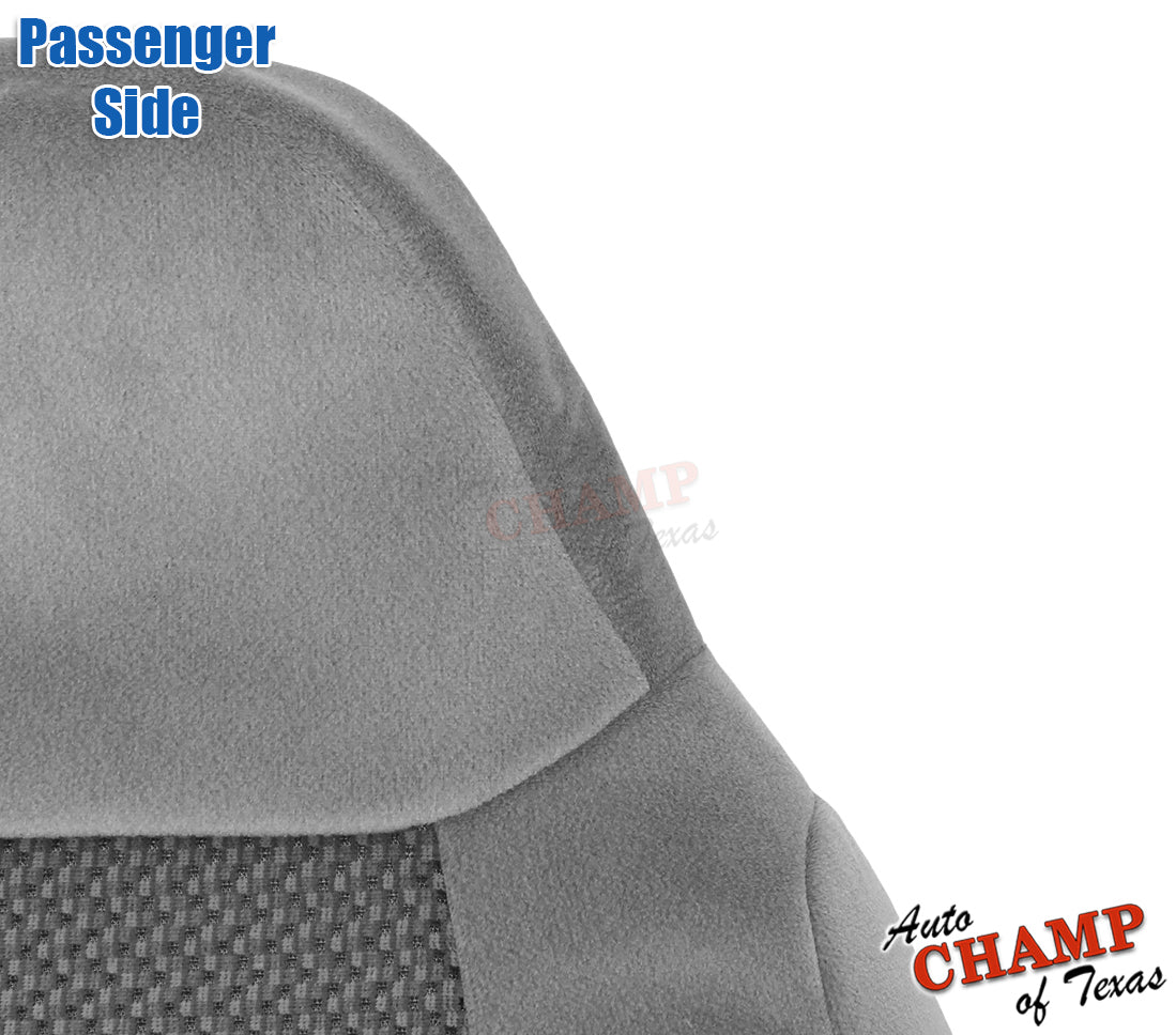 2001 ford f-250 xlt crew cab gray cloth passenger lean back seat cover oem replacement