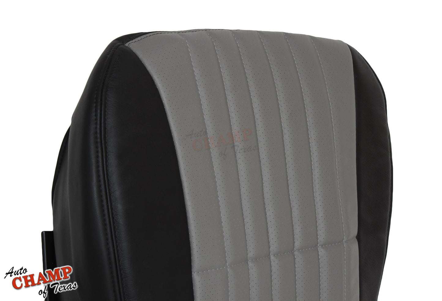 driver bottom seat cover replacement leather 2 tone black gray camaro ss 2002