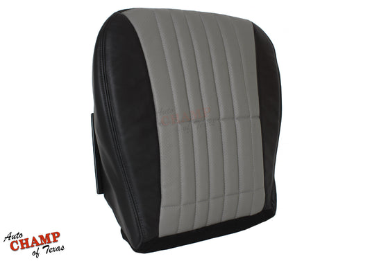 chevy camaro ss driver bottom seat cover black and gray leather replacement