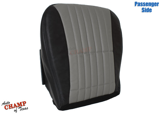 chevy camaro ss passenger bottom seat cover black and gray leather replacement