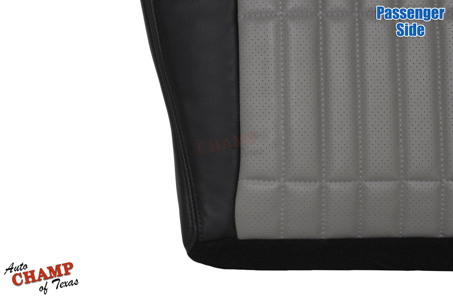factory style replacement passenger bottom leather seat cover camaro ss 2002 black gray