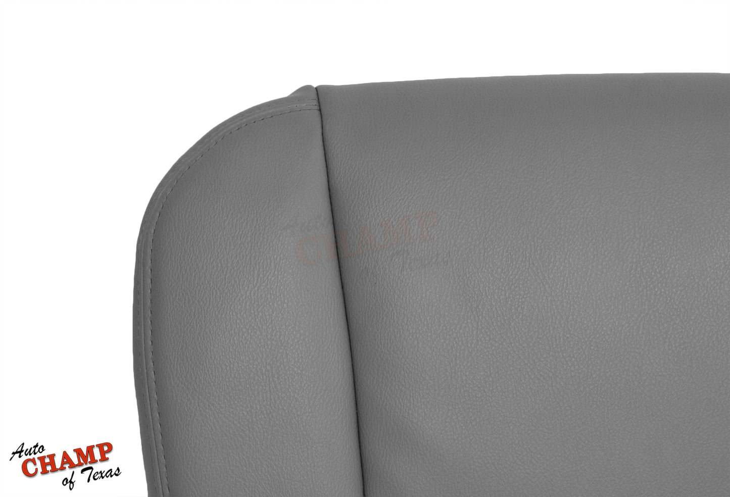 gray tundra seat cover upper corner close up