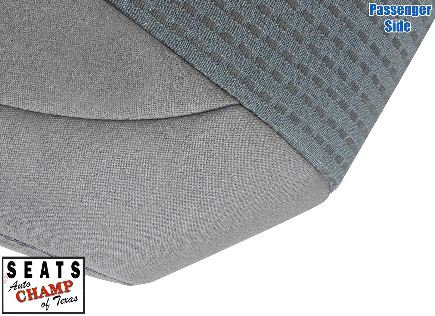 gray steel titanium cloth seat bottom passenger titan