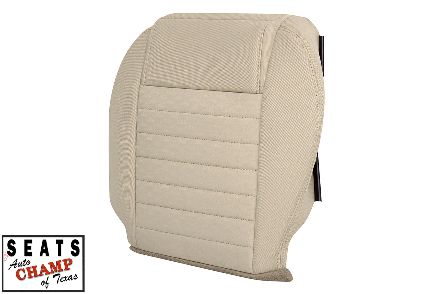 2005-2008 mustang driver side bottom seat cover tan leather cloth combo