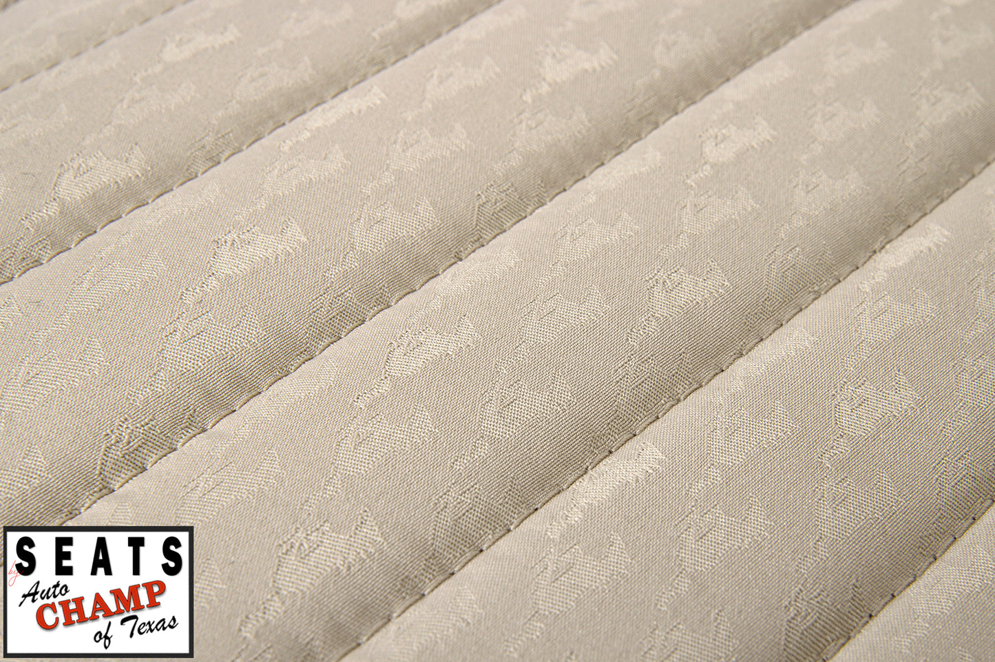 mustang seat cover tan embossed pattern