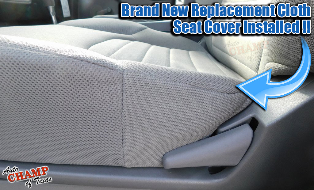 2005-2021 Nissan Frontier Extended-Cab Driver Side Bottom Cloth Seat Cover Gray