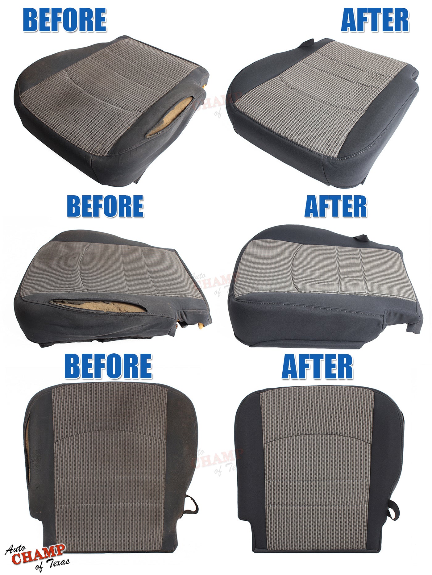 2005-2021 Nissan Frontier Extended-Cab Driver Side Bottom Cloth Seat Cover Gray