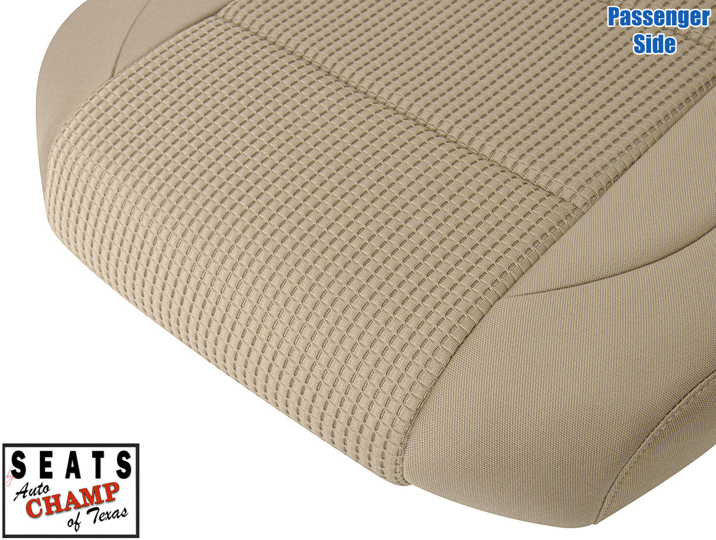 cloth seat cover titan tan 2008 2015 passenger nissan oem