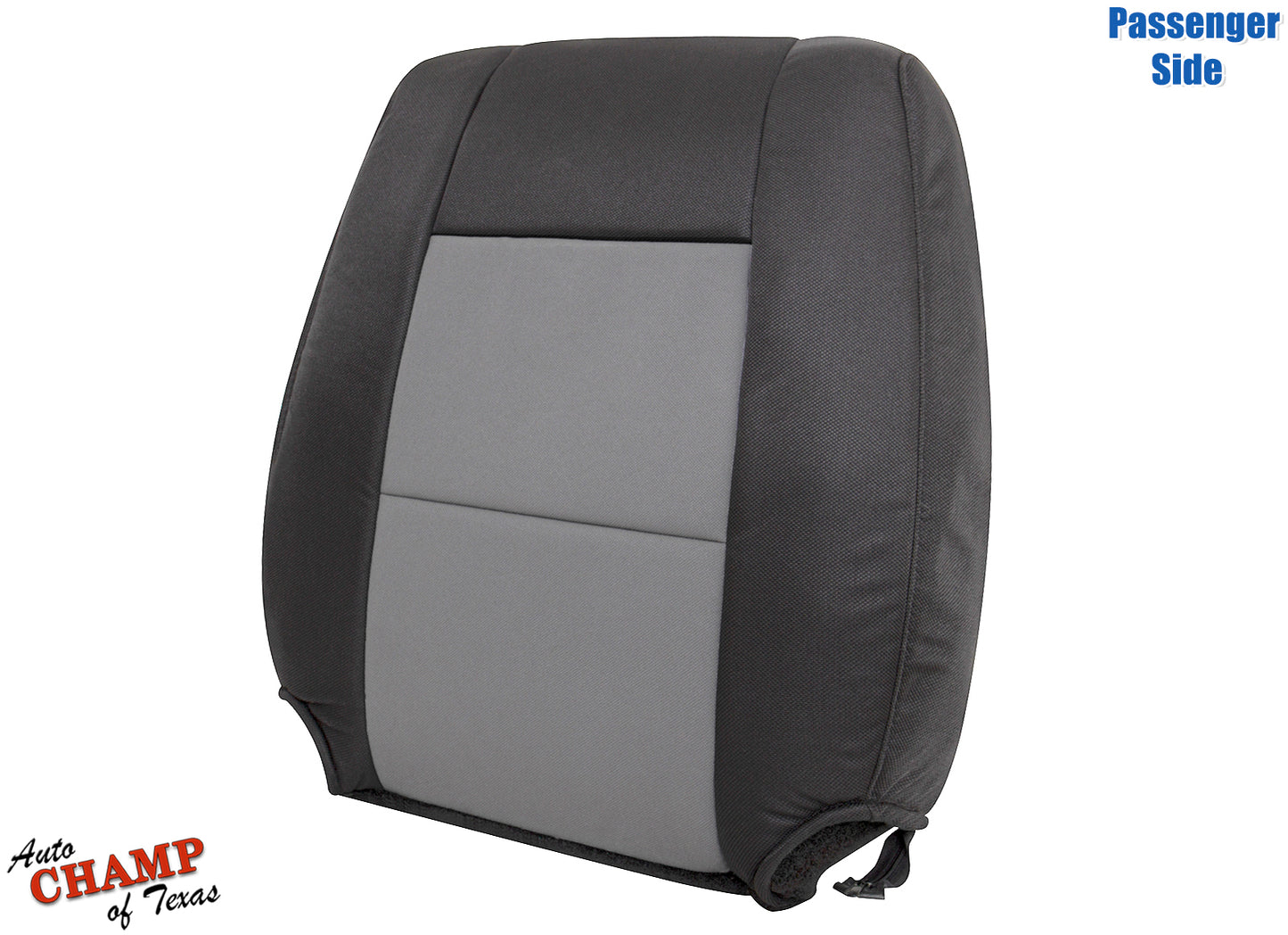 2010-2011 Ford Ranger passenger seat cover black and gray side view