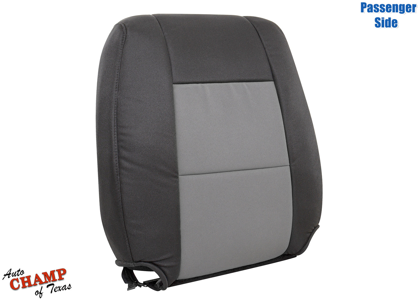 2010-2011 Ford Ranger passenger seat cover black and gray side angle