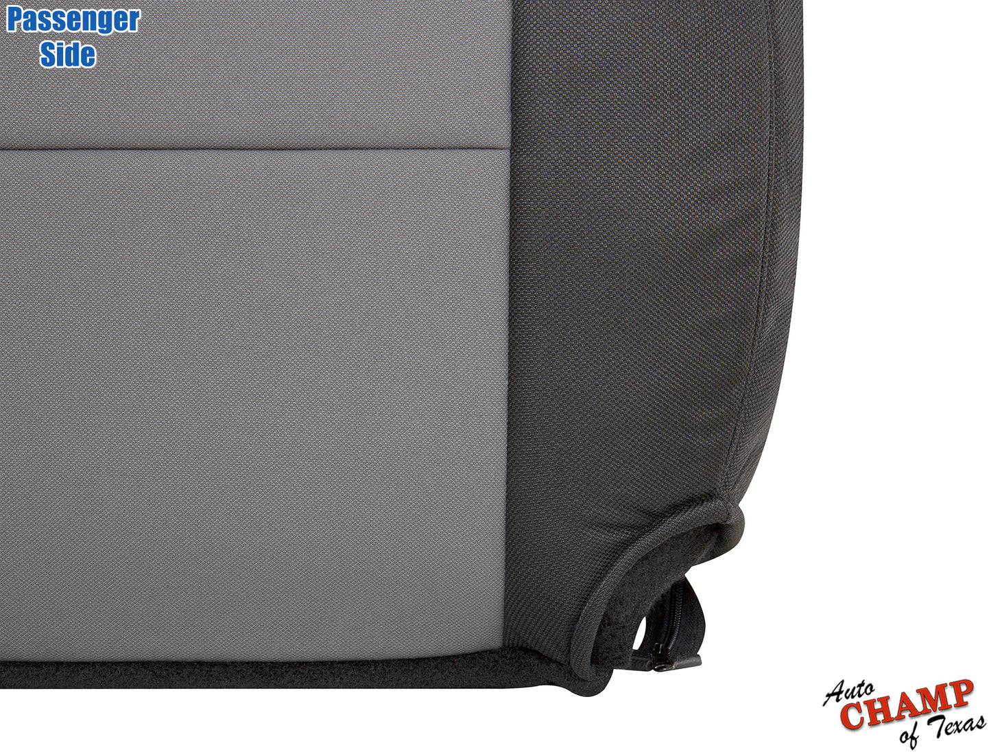 passenger lean back seat cover 2010 ford ranger cloth black gray