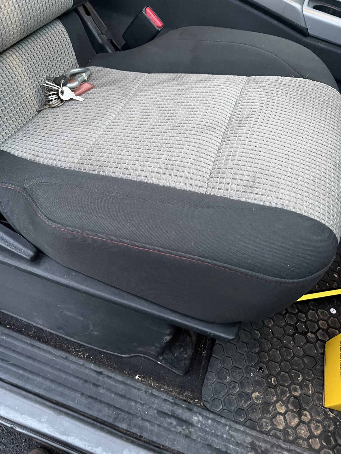 titan seat cloth black gray driver 2008 2015 oem fit